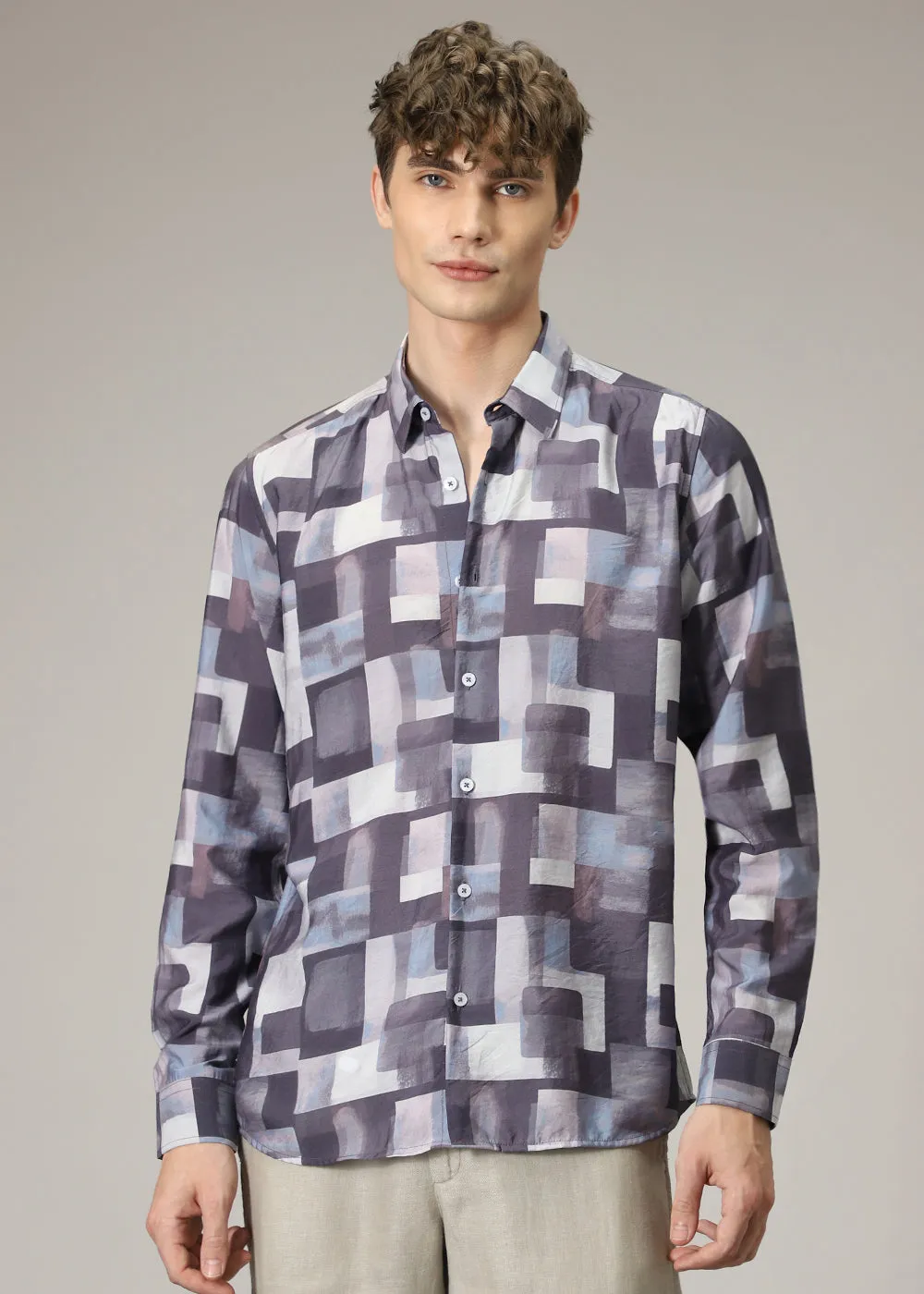 Abstract Block Print Shirt