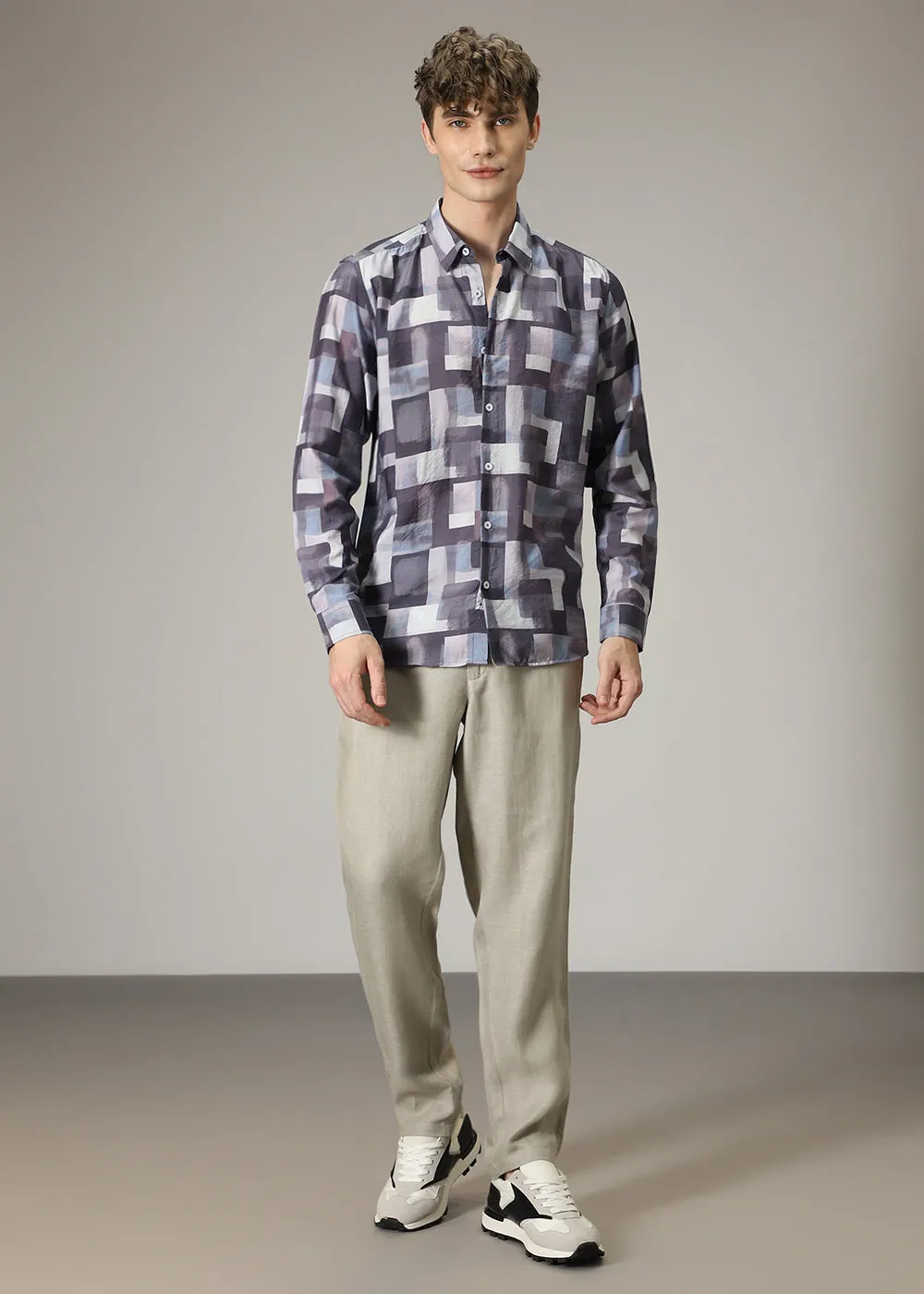 Abstract Block Print Shirt
