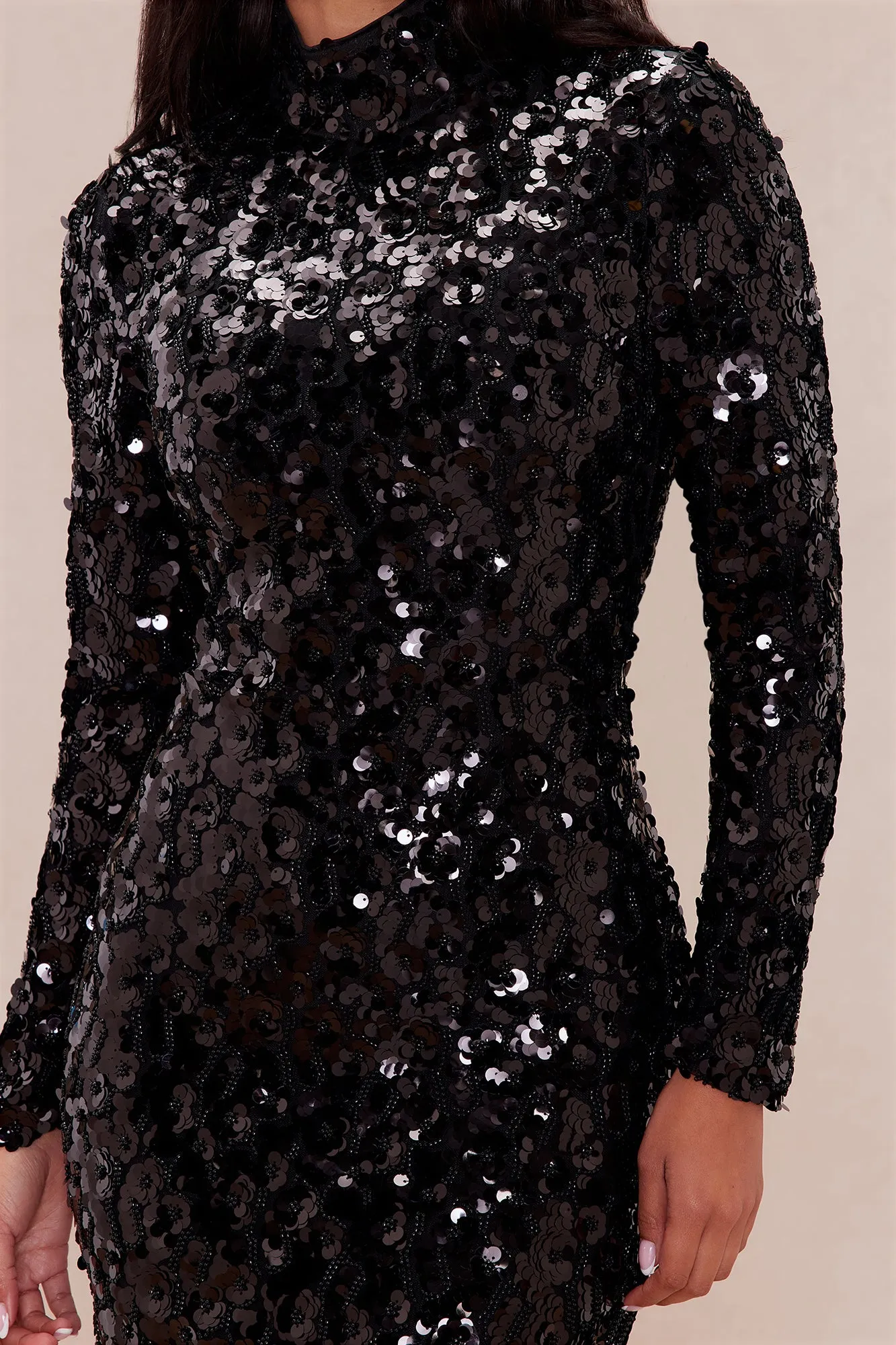 Ariana Embellished Gown - Black