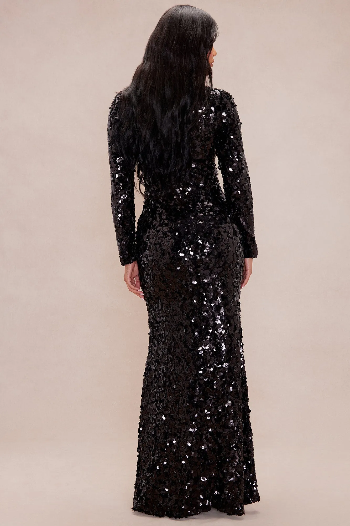 Ariana Embellished Gown - Black