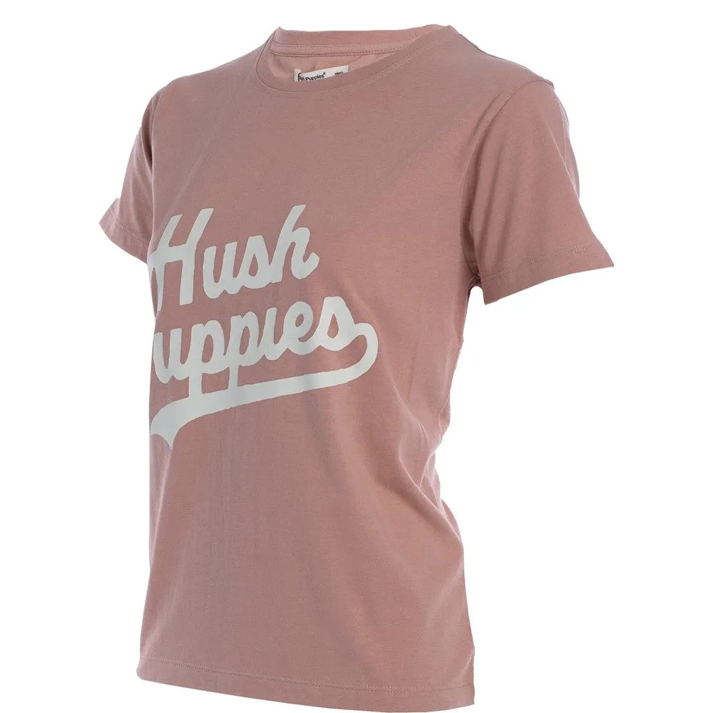 Blush Retro Scripts Ladies T-Shirt