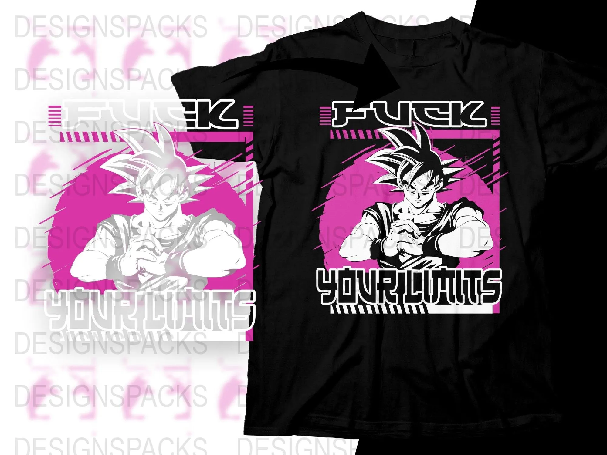 Bold Goku Motivational Graphic Png Digital Download