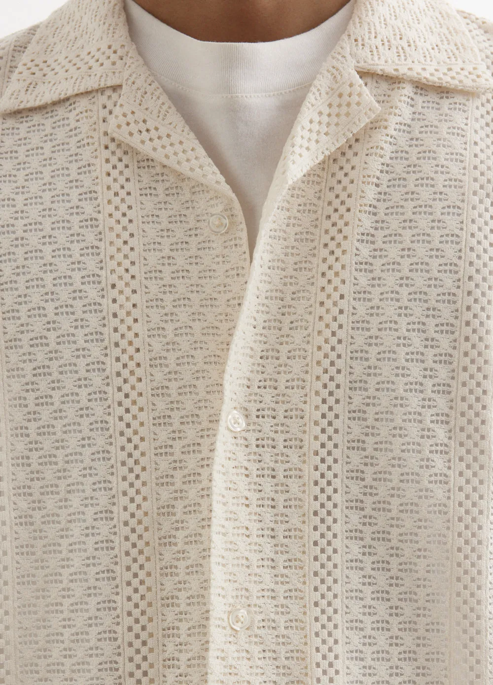Canty Cotton Lace Short Sleeve Shirt