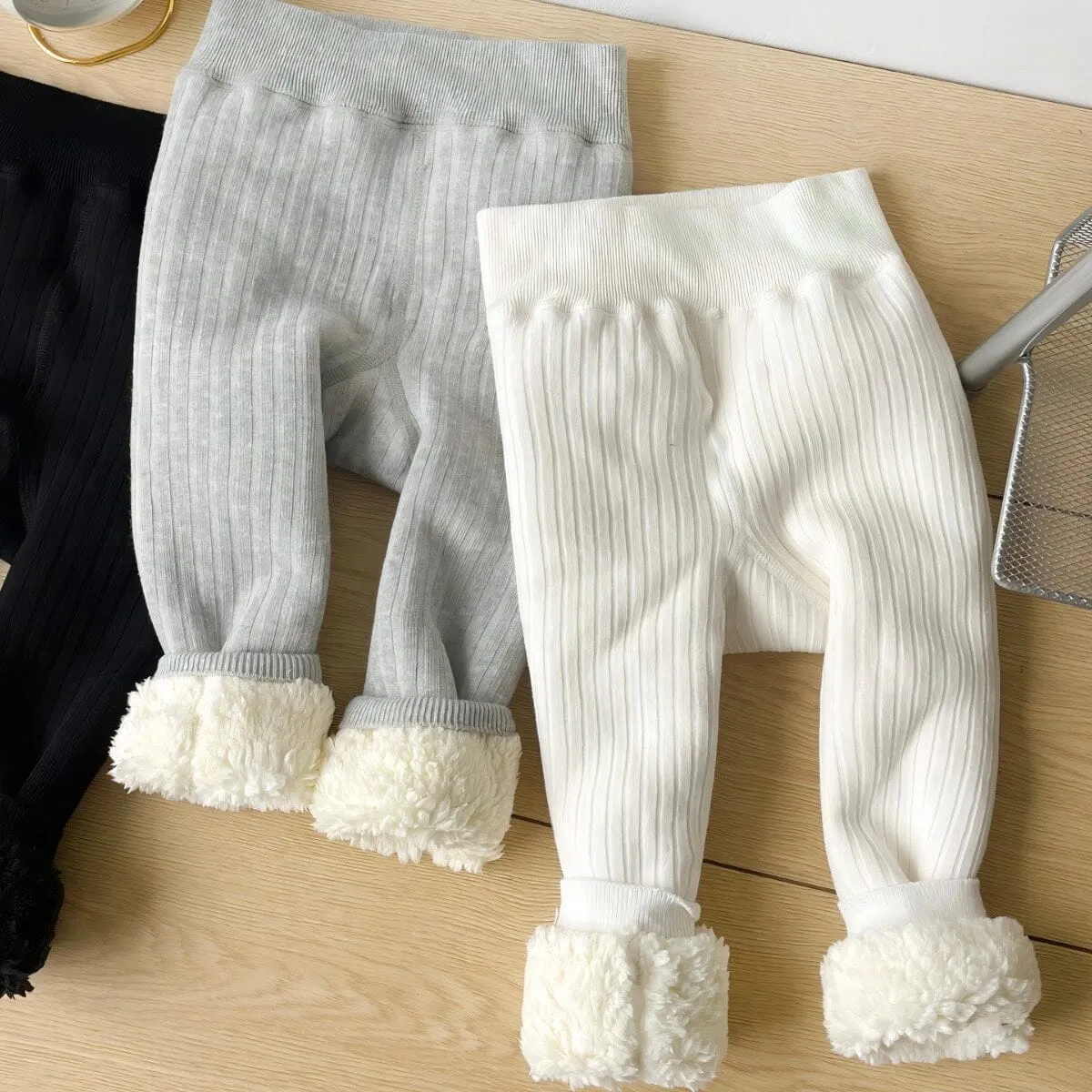 Cloud Plush Vertical Striped Leggings