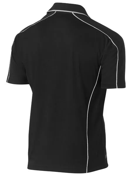 Cool Mesh Polo With Reflective Piping - BK1425