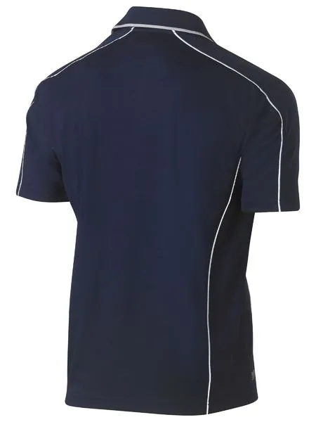 Cool Mesh Polo With Reflective Piping - BK1425