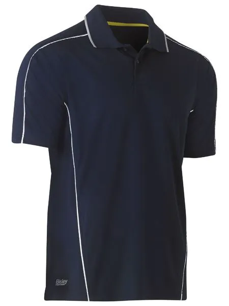 Cool Mesh Polo With Reflective Piping - BK1425