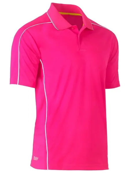 Cool Mesh Polo With Reflective Piping - BK1425