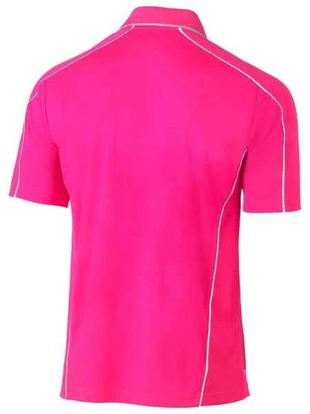 Cool Mesh Polo With Reflective Piping - BK1425