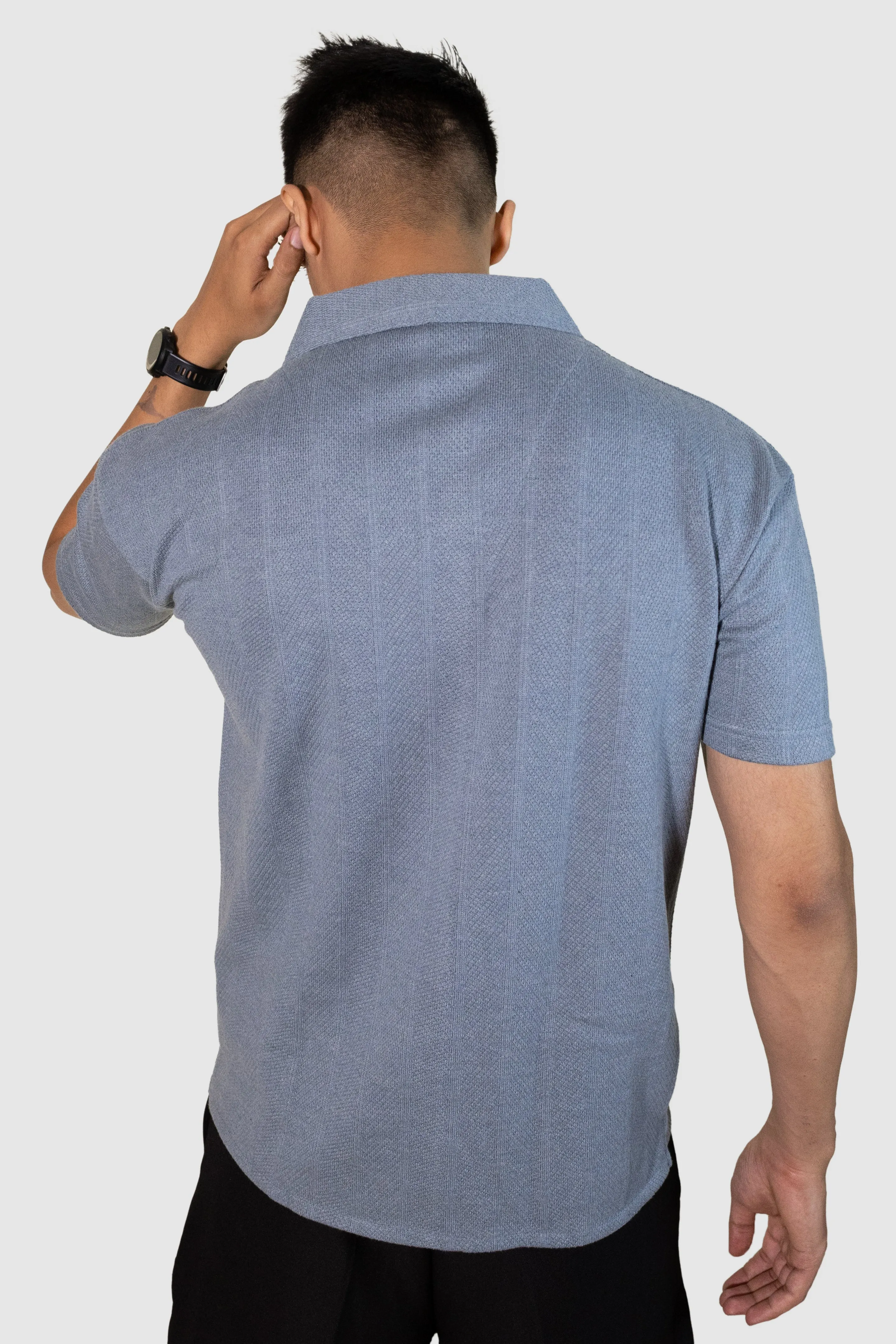 Cuban Stripe Shirt - Sky Blue