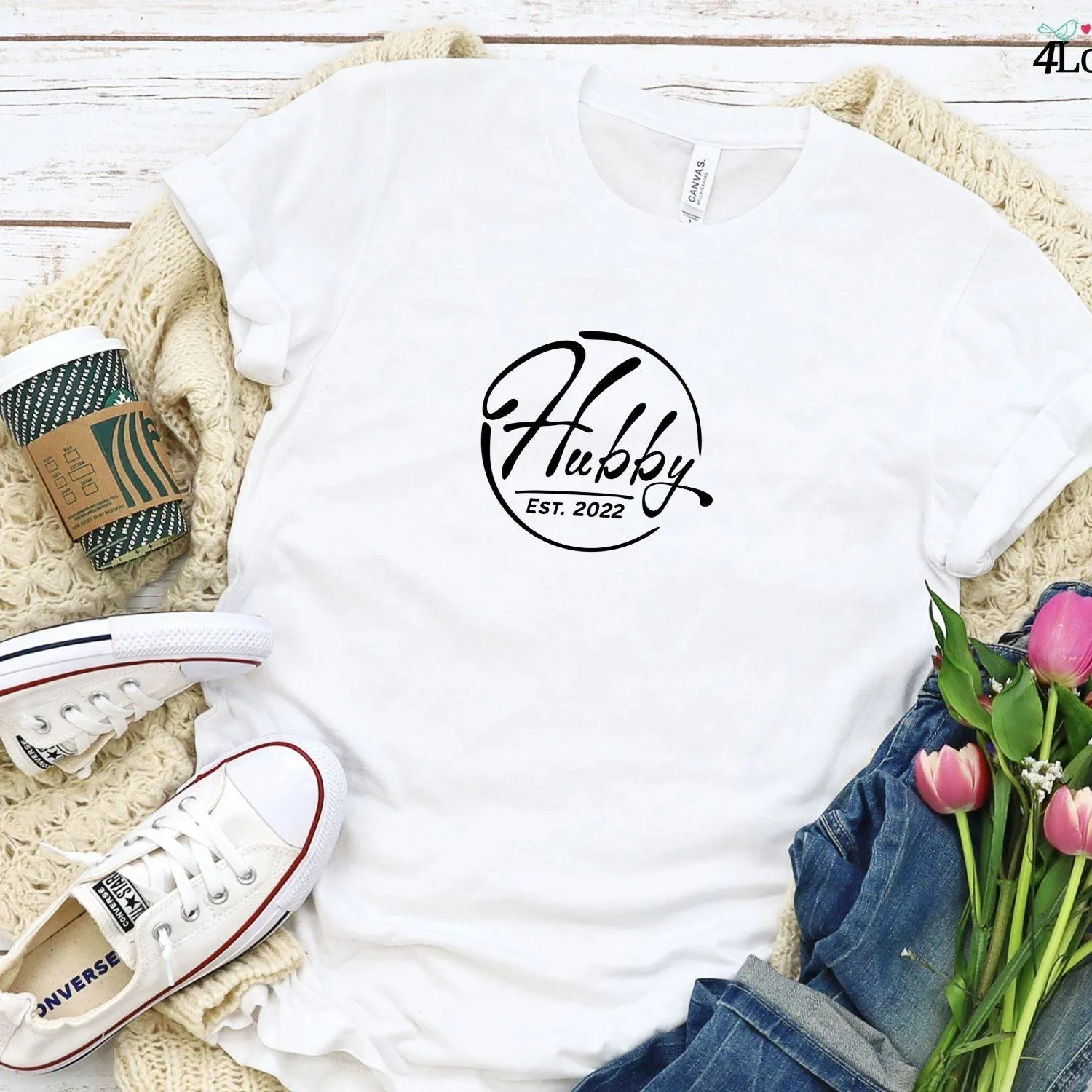 Custom Est. Matching Outfits: Hubby & Wifey Edition, Perfect Honeymoon Attire, Ideal Couples' Gift