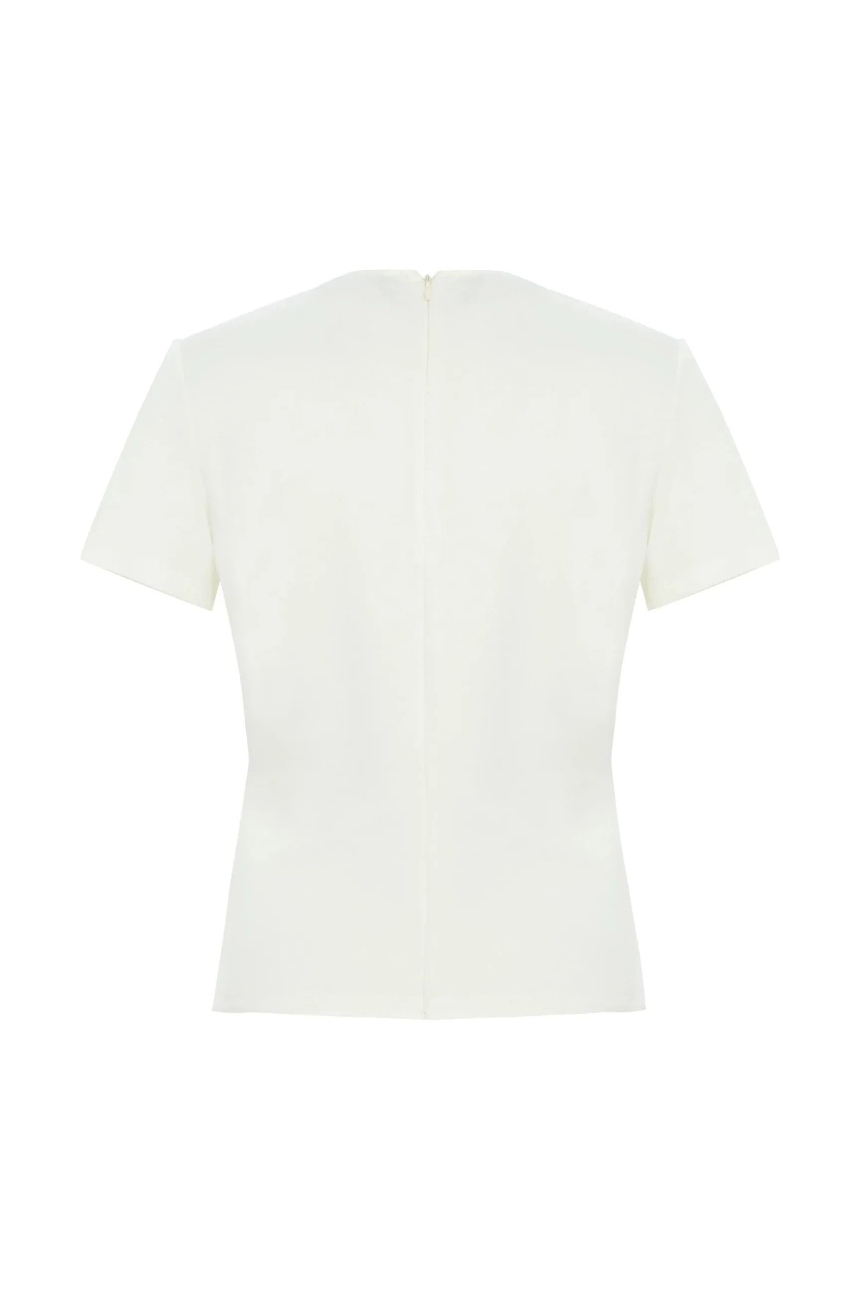 Exquise Abril T-Shirt With Beaded Embellished Neckline