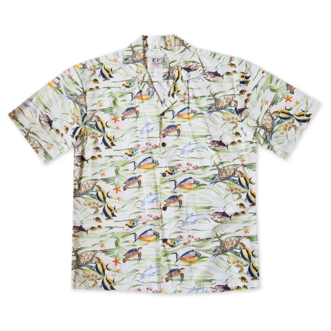 Hanauma Bay White Hawaiian Cotton Shirt