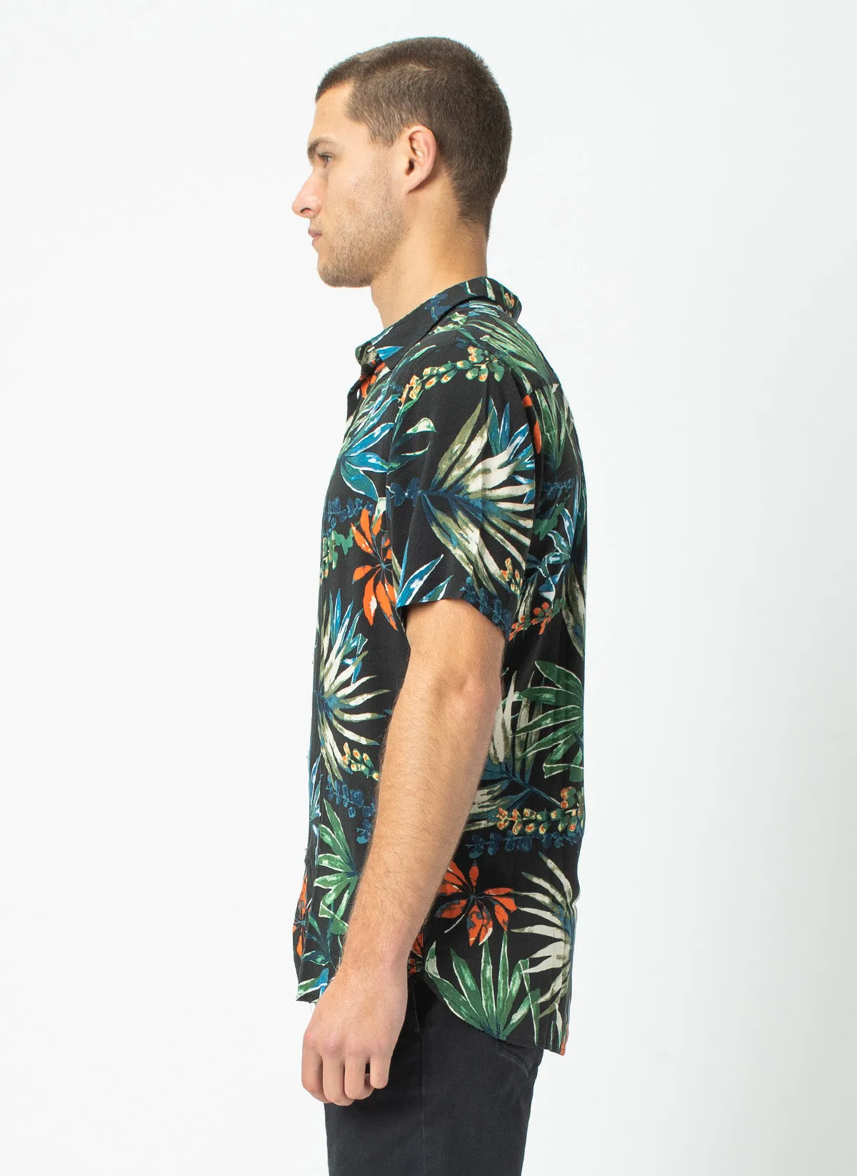 Holiday Short-Sleeve Shirt Black Tropics - Sale