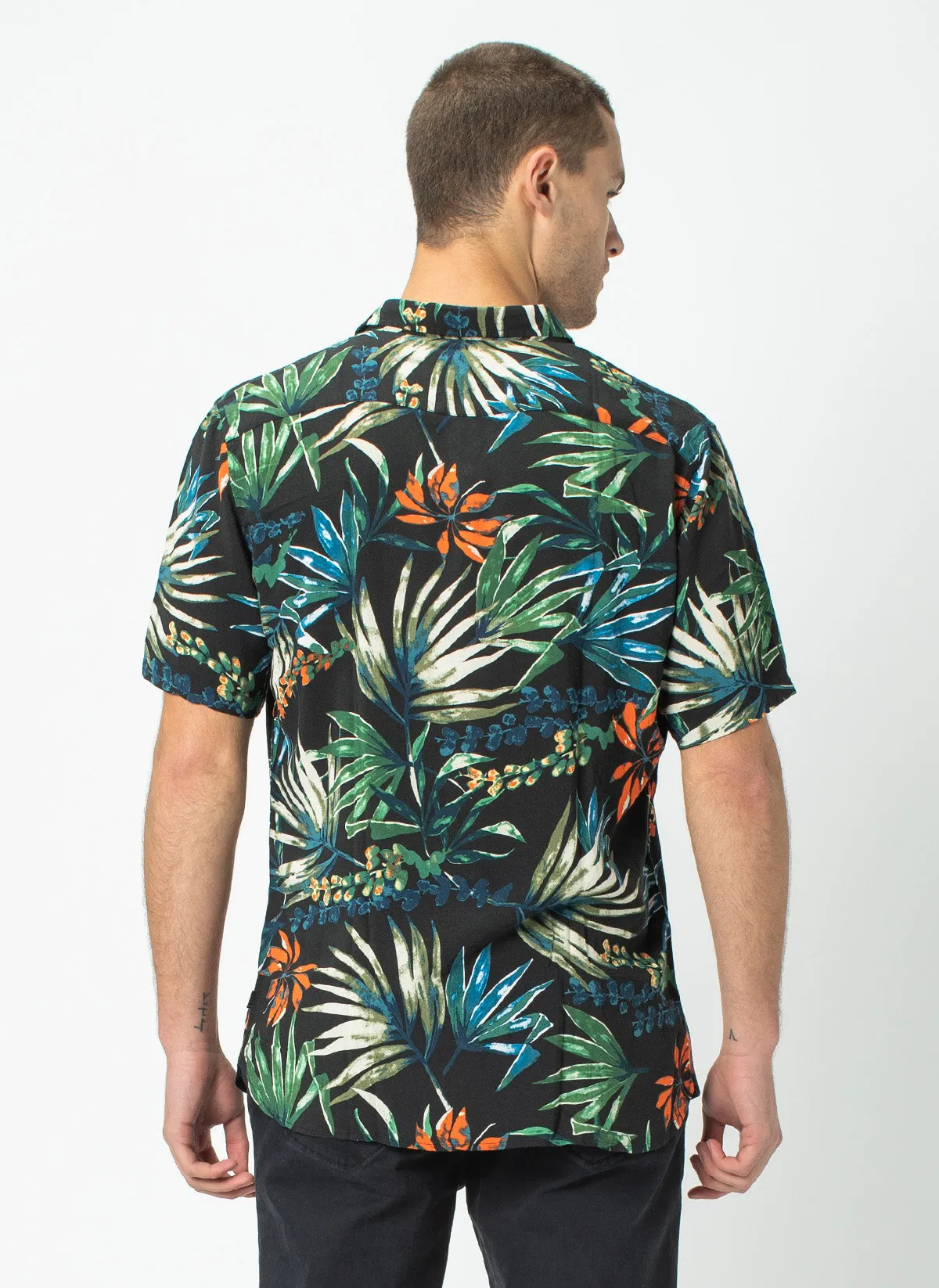 Holiday Short-Sleeve Shirt Black Tropics - Sale