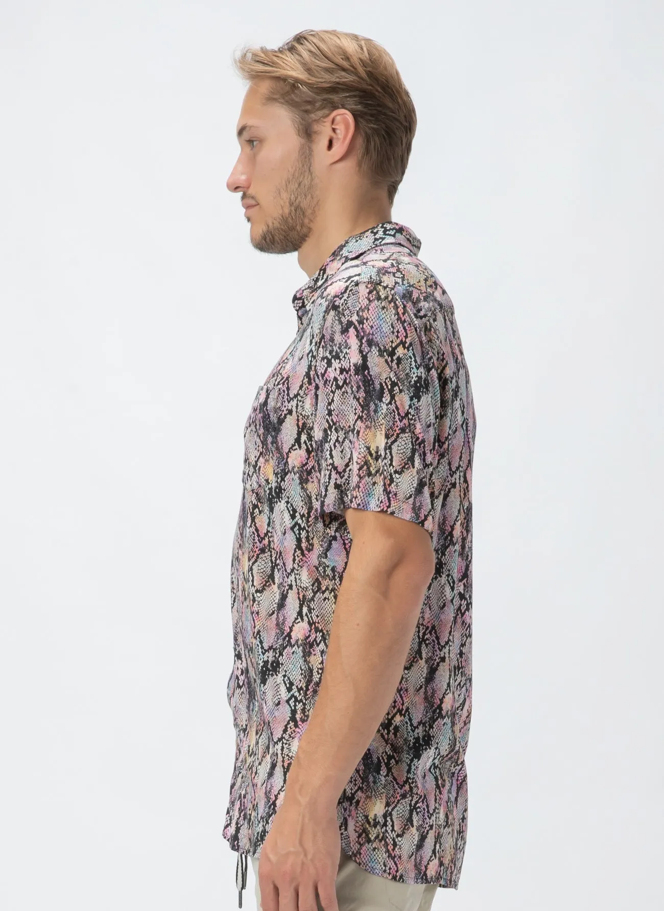 Holiday Short-Sleeve Shirt Pink Snake - Sale