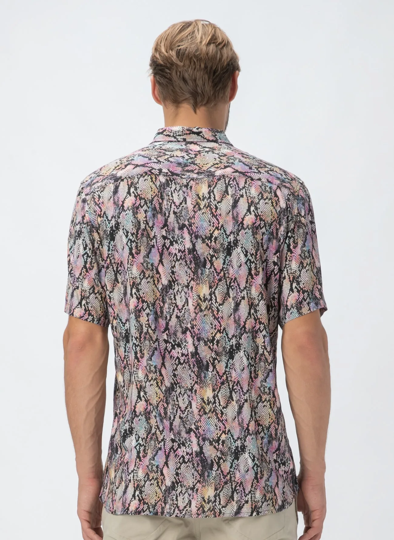 Holiday Short-Sleeve Shirt Pink Snake - Sale