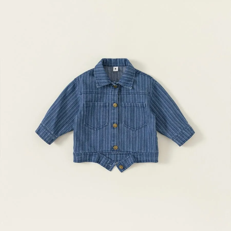 Hudson Vertical Stripe Denim Jacket