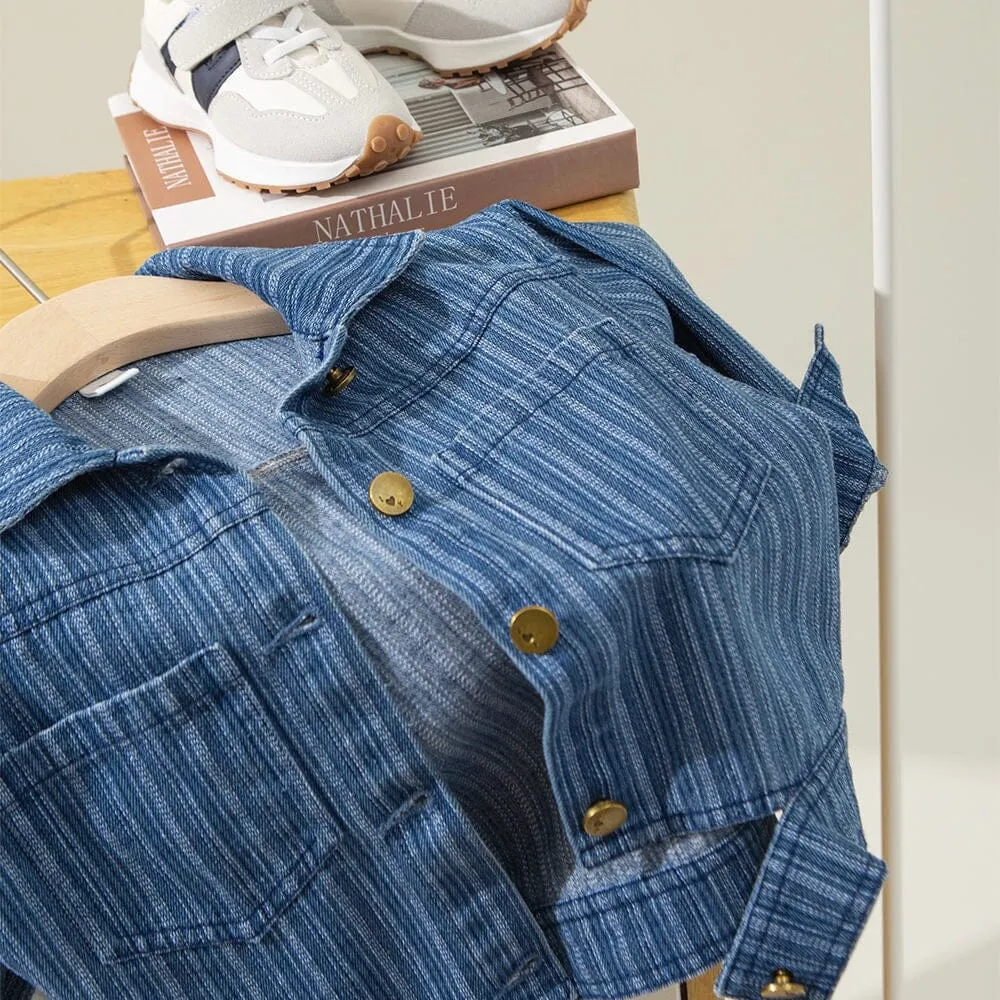 Hudson Vertical Stripe Denim Jacket