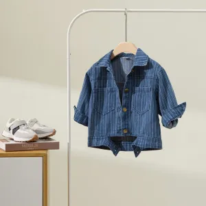 Hudson Vertical Stripe Denim Jacket