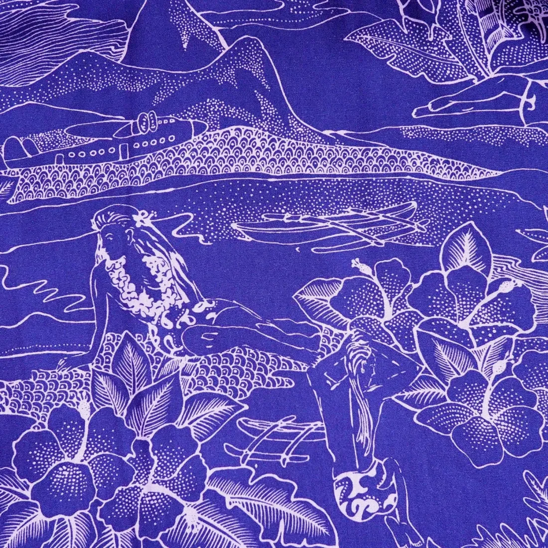 Island Hop Purple Hawaiian Rayon Shirt