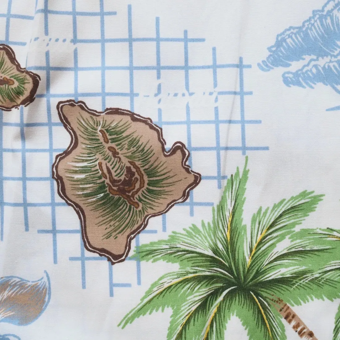 Island Voyage White Hawaiian Cotton Shirt