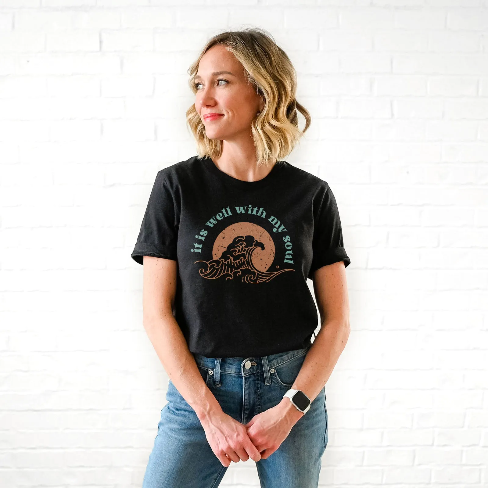 It Is Well With My Soul - Retro Waves Tee