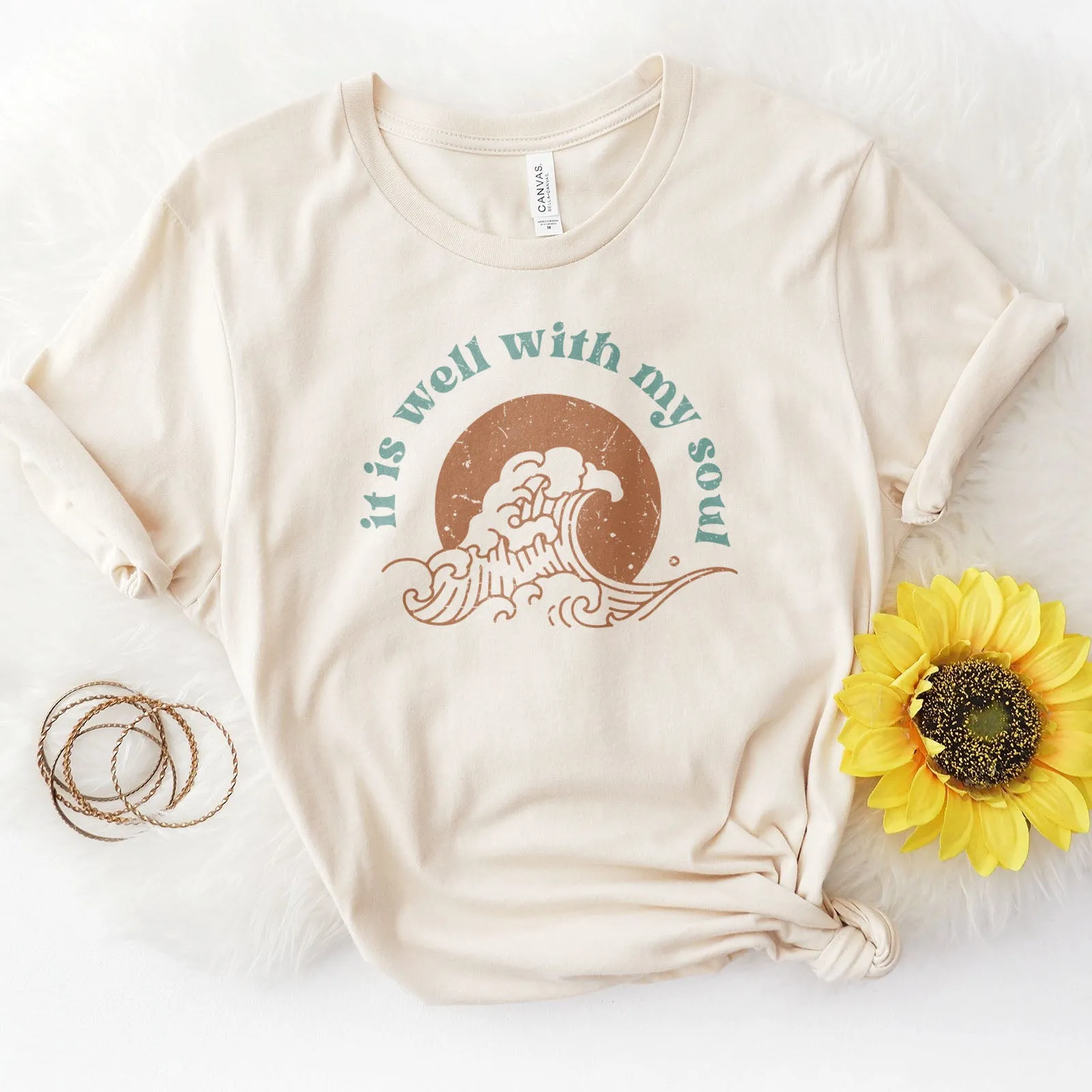 It Is Well With My Soul - Retro Waves Tee
