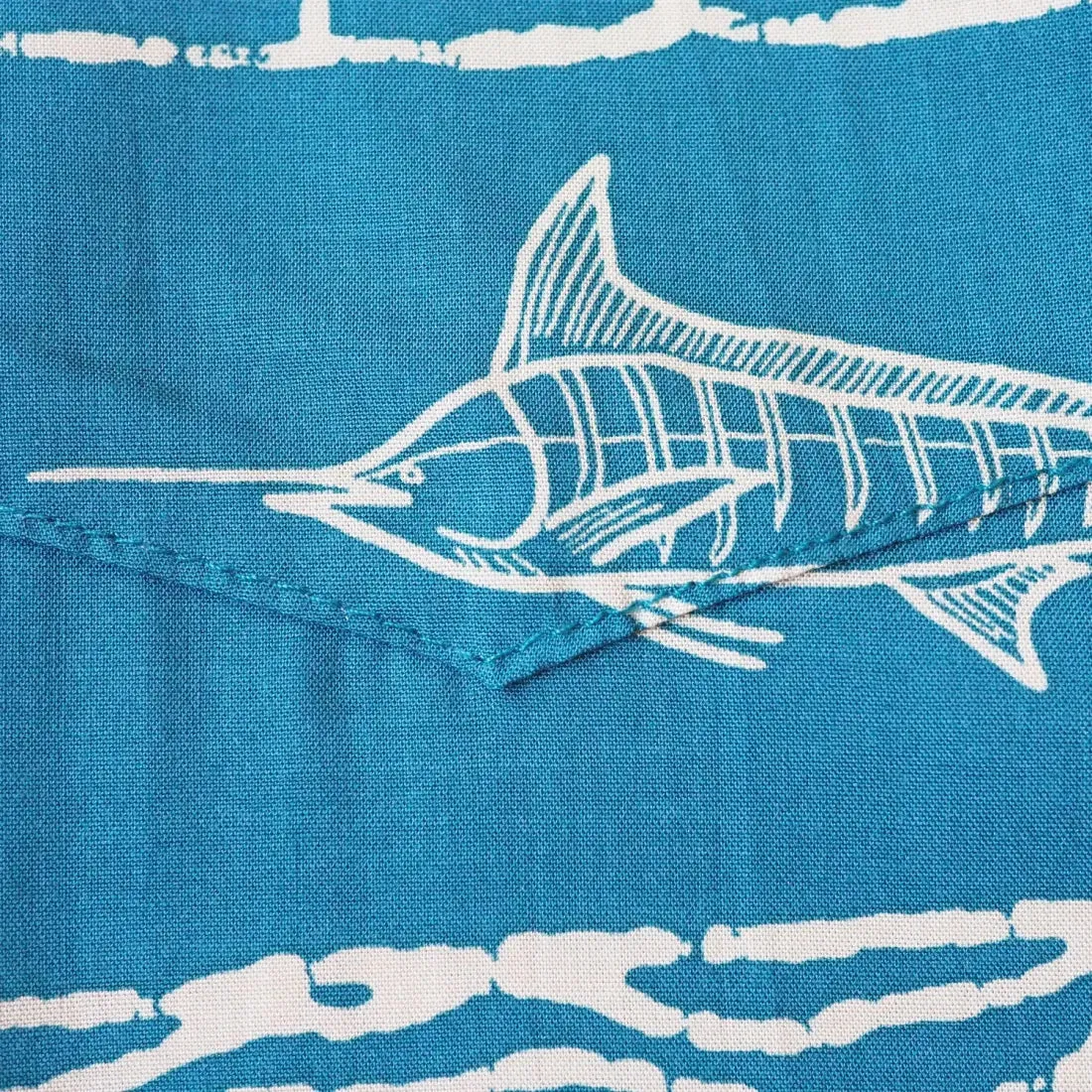 Kaka'ako Teal Hawaiian Rayon Shirt