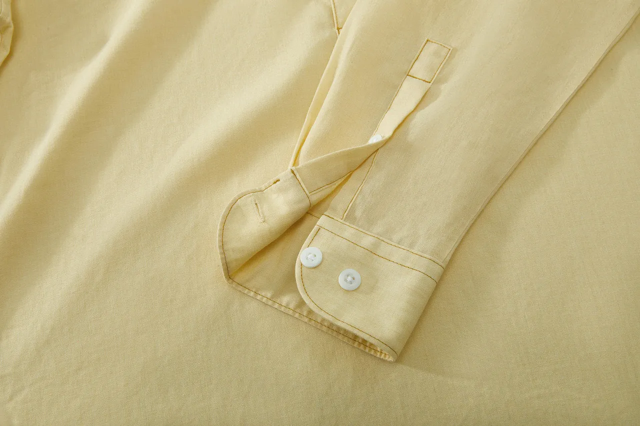 Linen Blend Casual Shirt in Comfort Fit