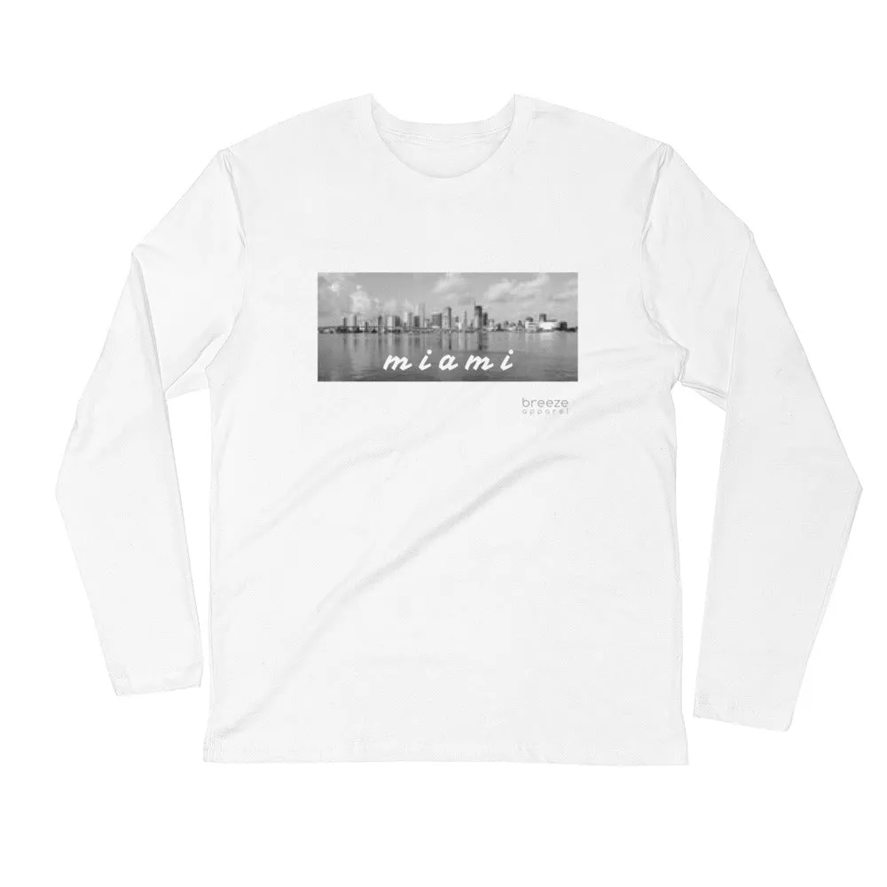 'Miami, Florida' unisex long-sleeved shirt (slim fit)