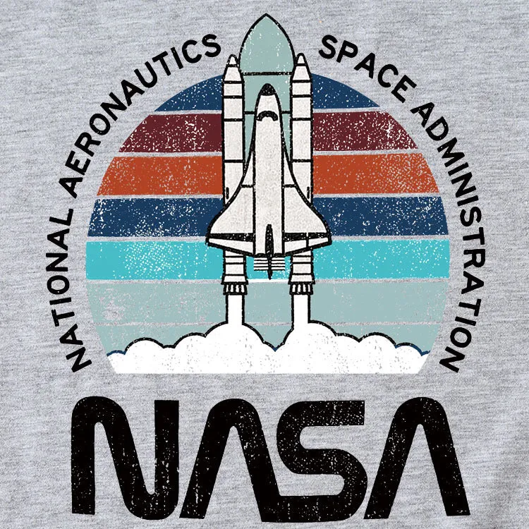 NATIONAL AERONAUTICS Summer New Letter Rocket Printing Short Sleeve T-shirt Female