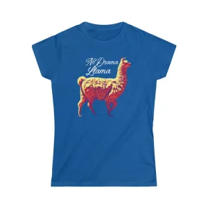 No Drama Llama, Women's Softstyle Tee, Women Tshirt, Shirt for Women, Funny Shirt, Gift for Her, Llama Tee, Tshirt with Llama