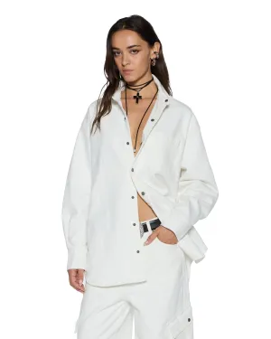OVERSIZED LS SHIRT ECRU