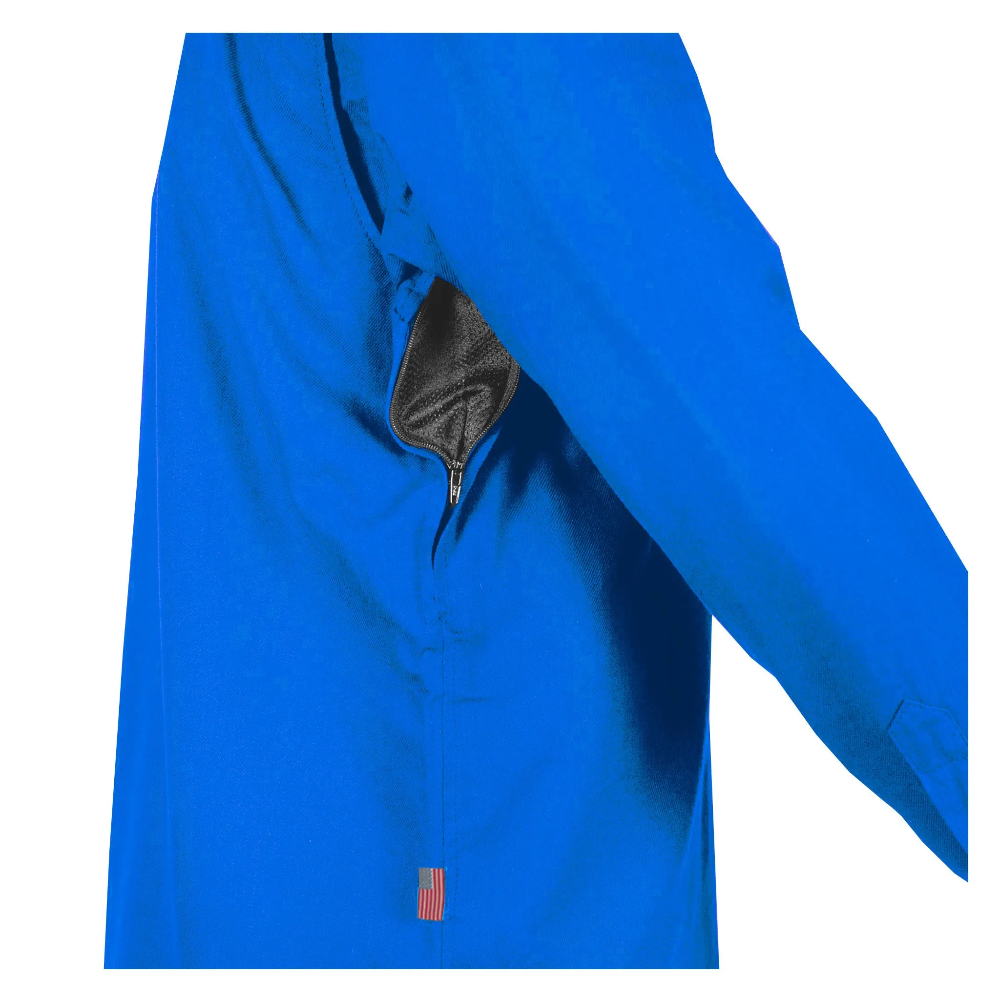 Protective Flannel Shirt - Blue Solid with Pads
