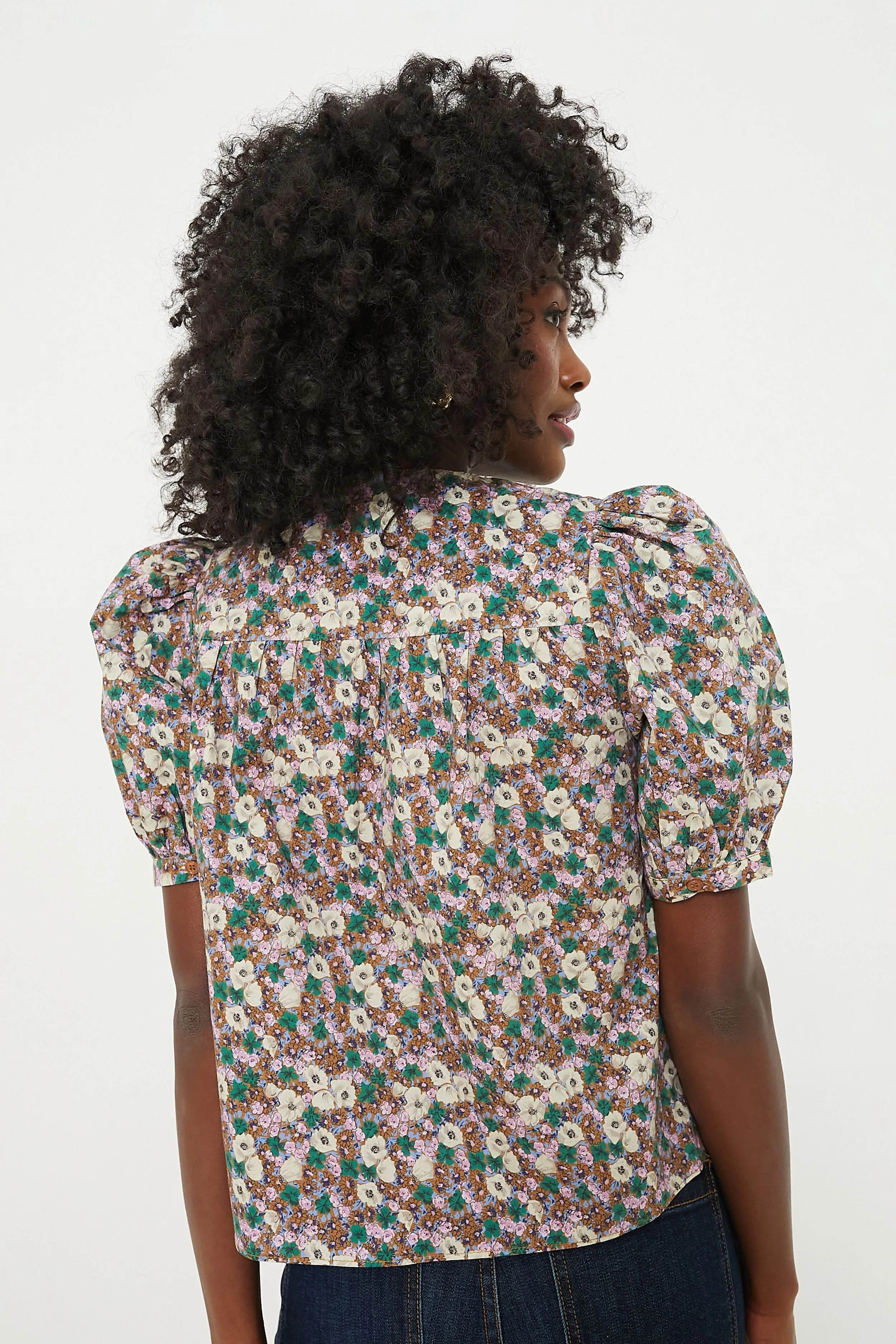Purple Multi Floral Petunia Blouse