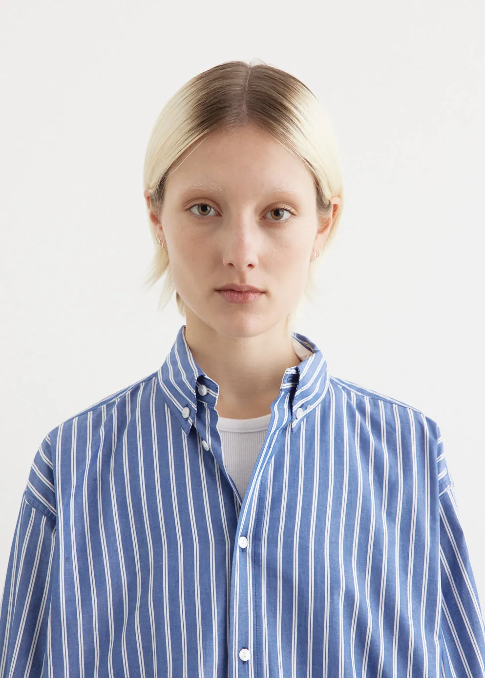 Stripe Scoop Hem Shirt