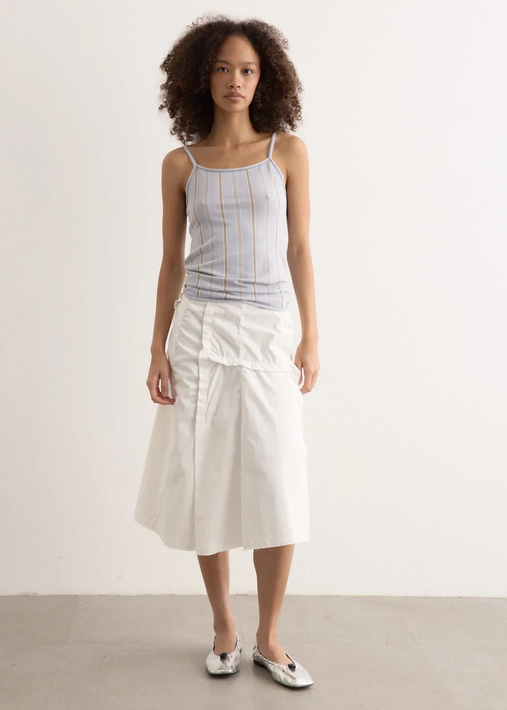 Stripe Sleeveless Knit Top