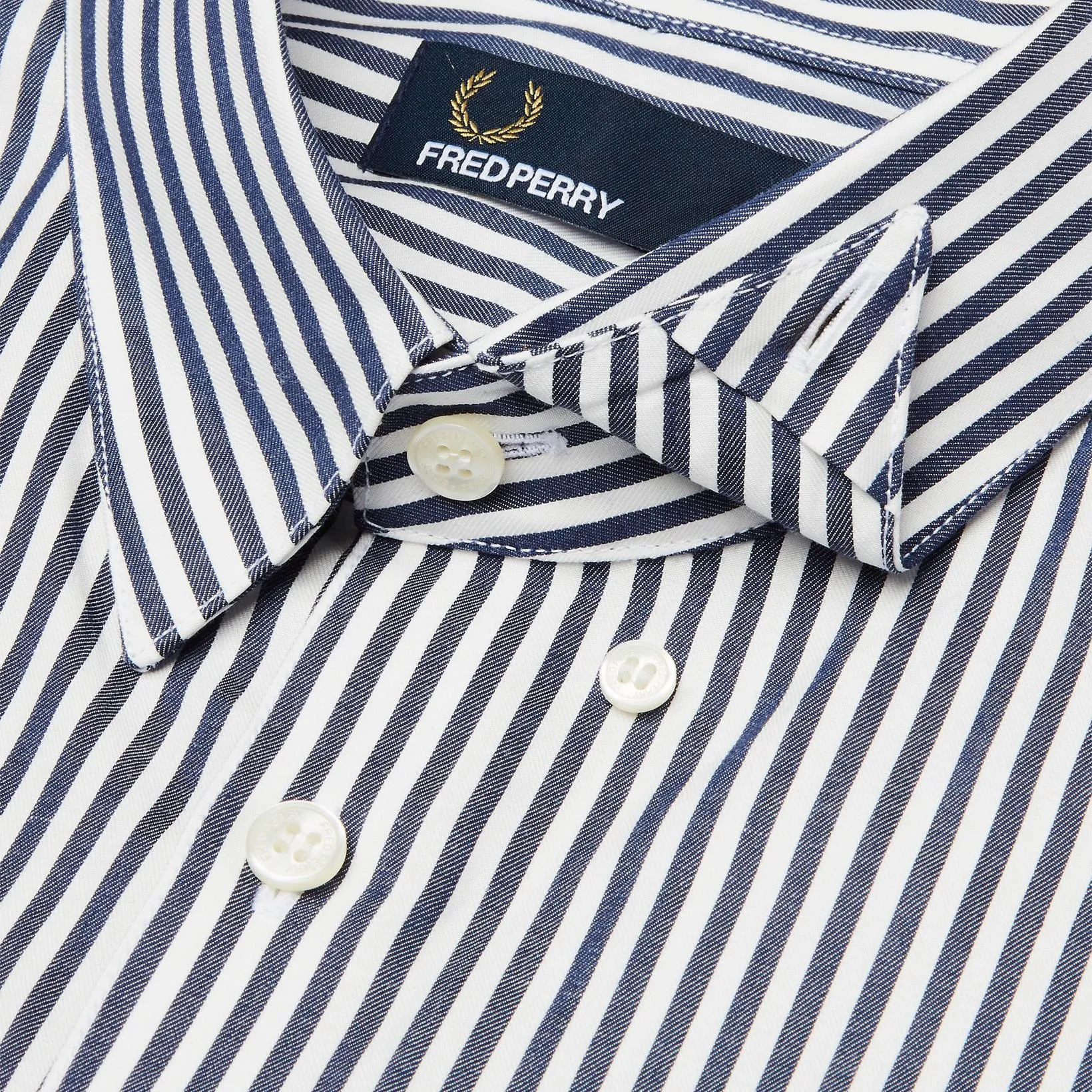 Striped Twill Shirt (Victoria Blue)