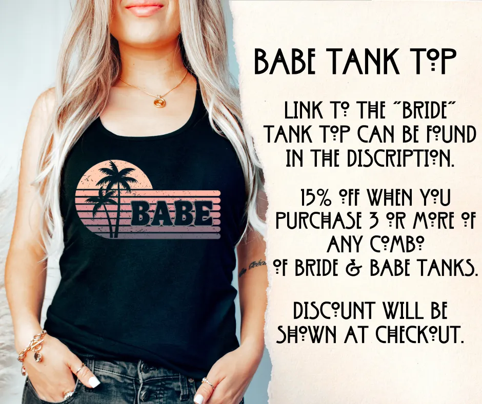 Tropical Babe Tank Top | Bachelorette Party Shirts
