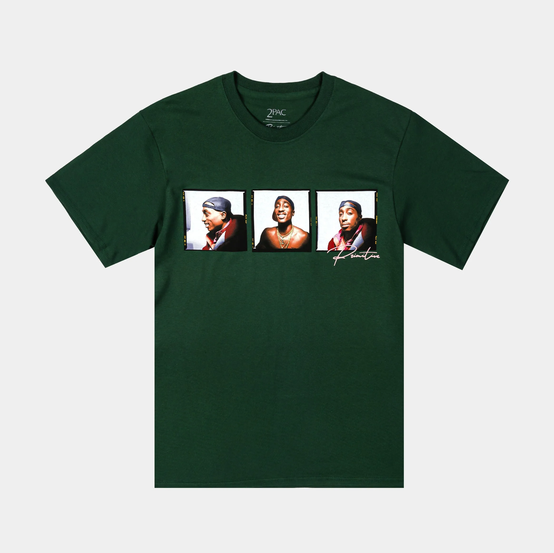 Tupac Truth Mens Short Sleeve Shirt (Green/White)