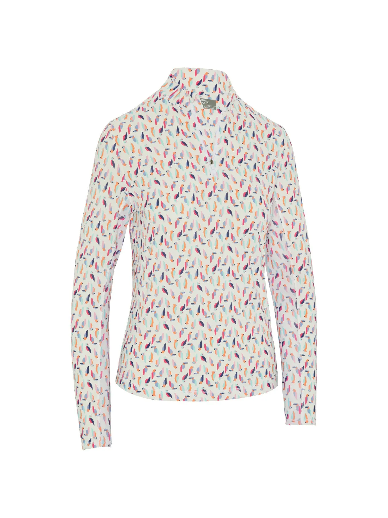 Women's Birdie And Eagle Print Golf Shirt In Brilliant White
