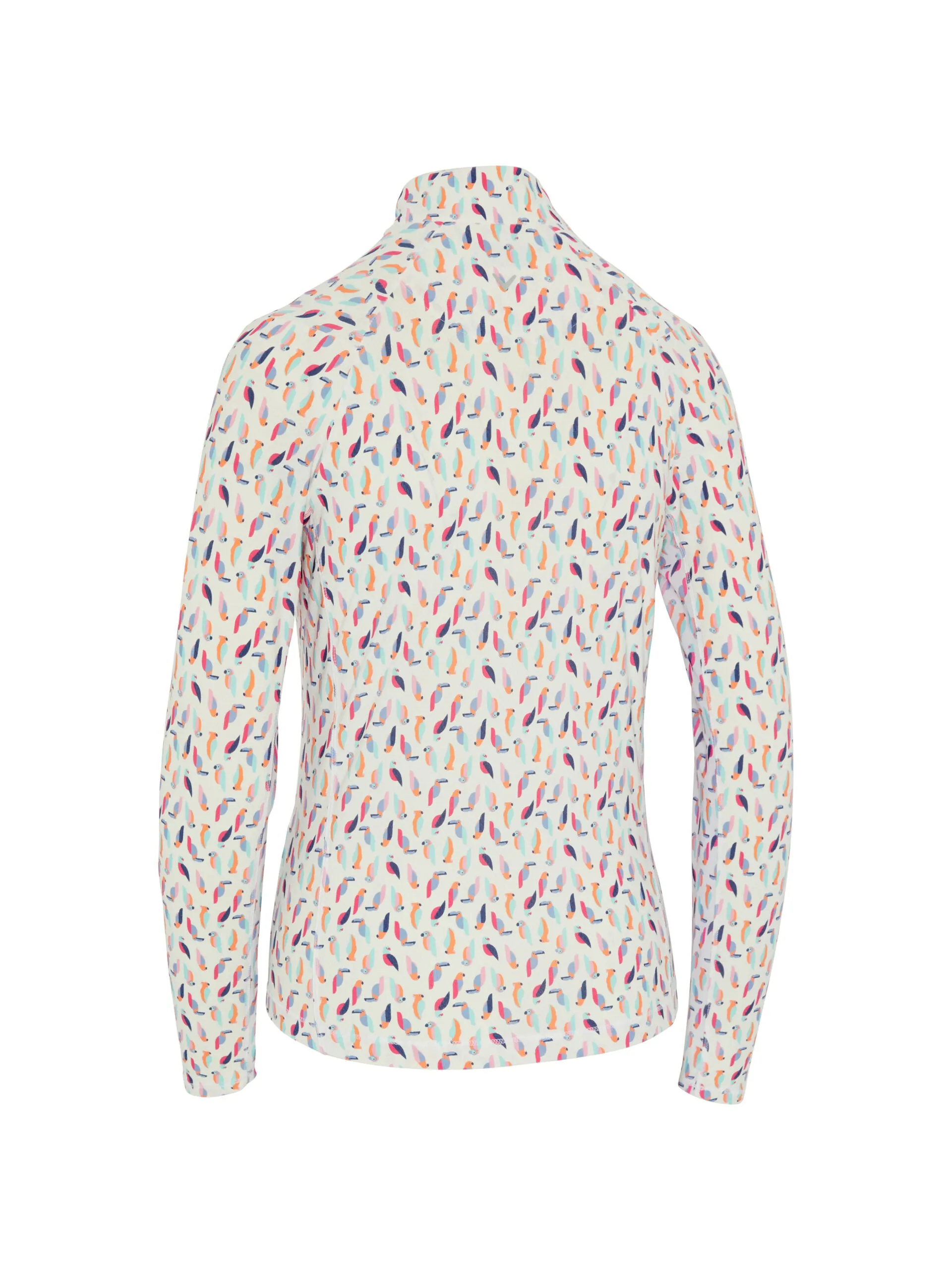 Women's Birdie And Eagle Print Golf Shirt In Brilliant White